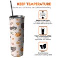thumbnail image 6 of 20oz Happy Thanksgiving Turkey Fall Pumpkin Skinny Tumblers Stainless Steel Tumbler with Lid and Straw,Vacuum Insulated Double Wall Travel Tumbler Cups with Cleaning Brush for Coffee,Tea, 6 of 6