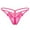 Hot Pink, variant on yunLCZ Women's Cotton Underwear High Waist Women Hollow Embroidered Panties Low Waist Thong Side Open Stretch Panties