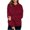 Red, variant on Long Hoodie for Women Winter Coats Zip Up Jackets Hooded Sweatshirts Hooded Sweatshirt Pleated Long Sleeved Casual Top Hooded Sweatshirt Fall Winter Warm Hoodies Coat Black,S