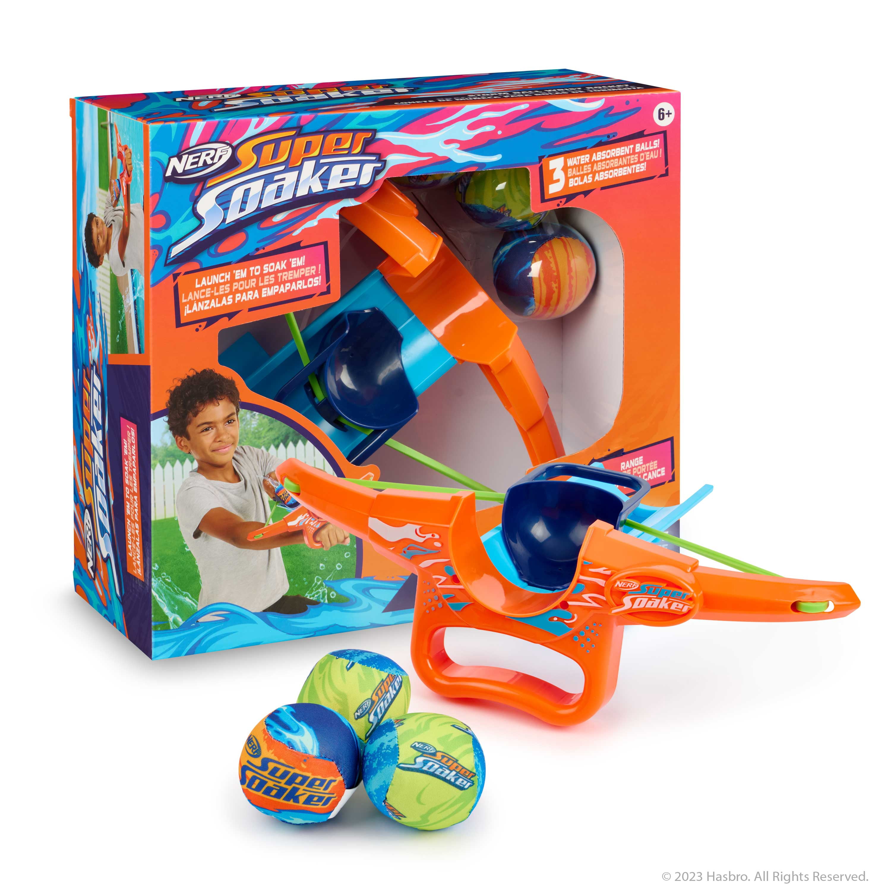 Nerf Super Soaker Storm Ball Wrist Rocket by WowWee – Includes 3 Reusable Water Balls
