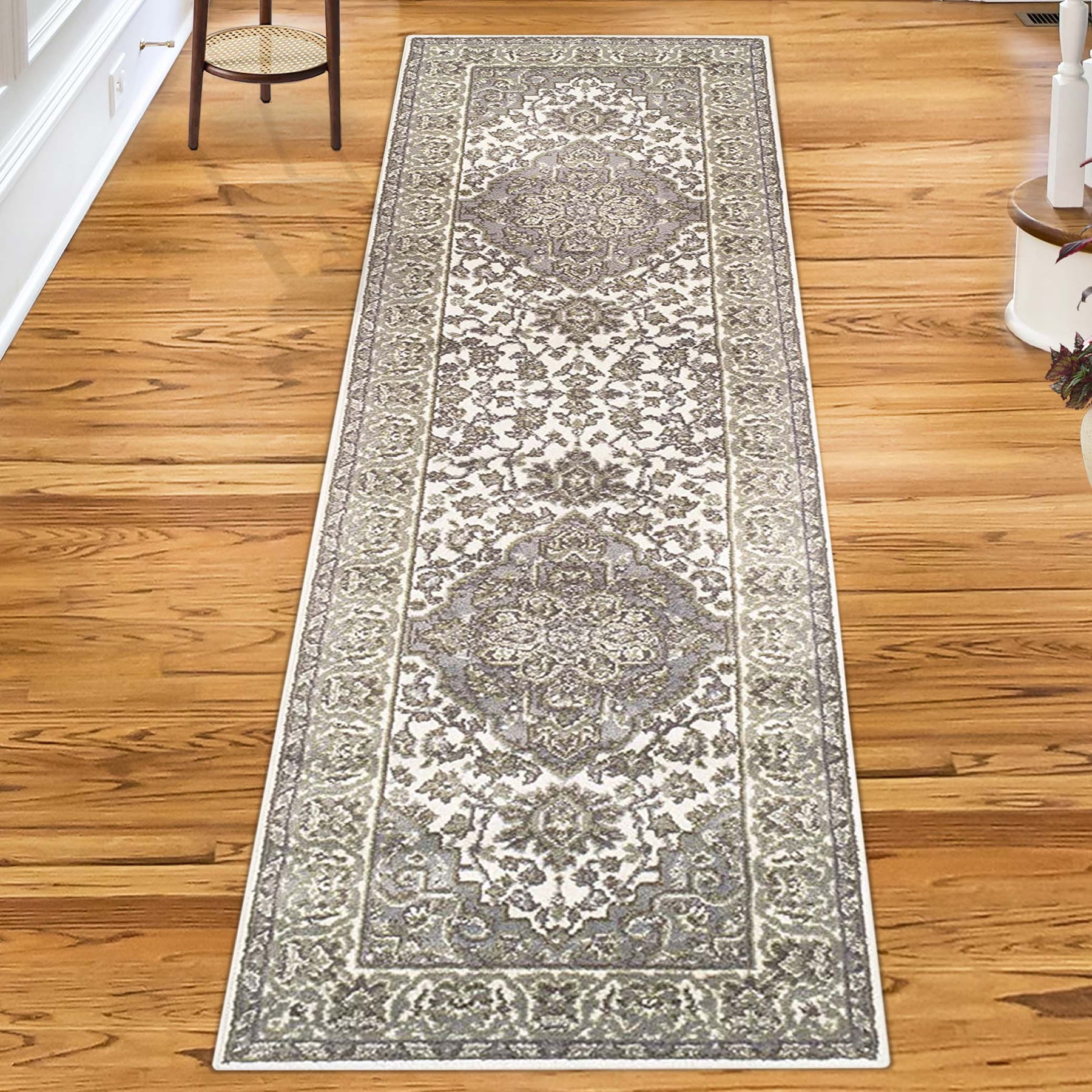 Superior Glendale Oriental Medallion Indoor Runner Rug, 2'7"x8', Green