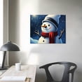 thumbnail image 3 of Nawypu Christmas Snowman Santa Canvas Art - Home Decor Wall Art Print Poster Painting Large, 3 of 4