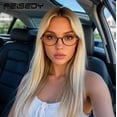 thumbnail image 2 of Gafas de luz azul FEISEDY Vintage Ovaladas para mujer/hombre B0242, 2 of 7
