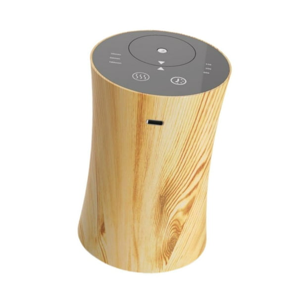 Difusor de aceites esenciales sin agua, portátil, compacto y silencioso. Grano de madera claro
