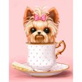 thumbnail image 2 of Cuadros Decorativos Kit de imagen de bricolaje de diamantes de imitación de resina redonda completa de pintura de perro pequeño en taza Ndcxsfigh Nuevos Originales, 2 of 8