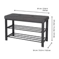 thumbnail image 3 of neatfreak! Fabric Upholstered Shoe Storage Bench, 3 of 9
