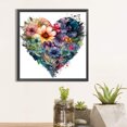 thumbnail image 2 of Diamante pintura 5D DIY taladro redondo completo amor flor Kit decoración del hogar JShteea El nuevo, 2 of 9