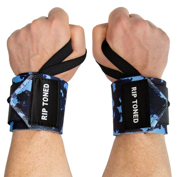 Rip Toned Wrist Wraps for Weightlifting (USPA Endorsed) 18Premium Wrist Support for Powerlifting, Bodybuilding & Strength Training - Heavy Duty Gym Wrist Straps with Thumb Loop for Both Men & Women