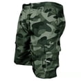 thumbnail image 3 of Nestiefly Cargo Shorts for Men Twill Knee Length Elastic Waist Athletic Shorts with Pockets Summer Casual Outdoor Hiking Short Camouflage XL, 3 of 5