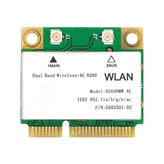 HighZer0 Electronics Wireless-AC 8260 Half Mini PCIe Network Card | 867 Mbps with Bluetooth 4.2 Support | HMC WLAN Replacement Part 8260.HMWG Wi-Fi Card 8260HMW