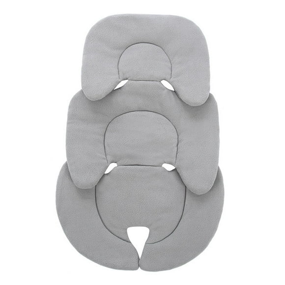 Cojín de asiento, forro, alfombrilla para cochecito de recién nacido, almohada de soporte para cabeza y cuello para recién nacidos gris