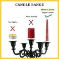 thumbnail image 5 of Rely+ Glossy Black 5 Arm Metal Candelabra Taper Candle Holder for Centerpiece Halloween Thanksgiving Decor, 5 of 8