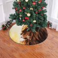thumbnail image 2 of KXMDXA a Lion Xmas Christmas Tree Skirt Stand Mat for Holiday Party Decoration Indoor Outdoor 36 inches, 2 of 3