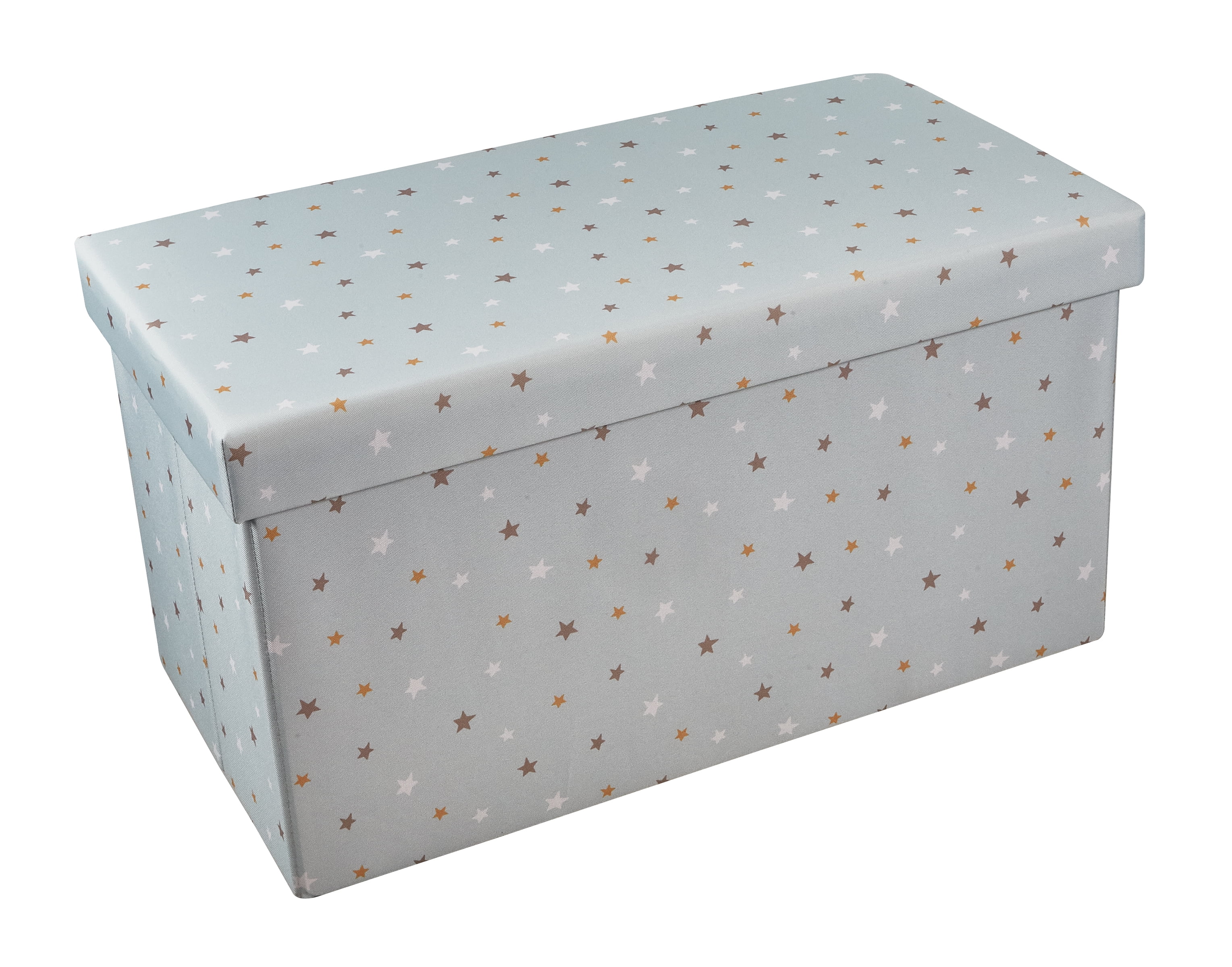 Kvell Foldable Children's Toy Storage Chest with Stars Pattern, Multi-Color