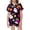 Black, variant on Kids Halloween Pajamas Size 4-5 Years Homewear Full Print Top with Elastic Shorts Soft Loungewear Girls' Pajama Sets Black