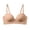 Coffee, variant on Women's Seamless Underwire Bra Adjustable Thin Strap Side Gather Lift Support Comfort Bustier for Daily Loungewear Lightweight Workout Casual