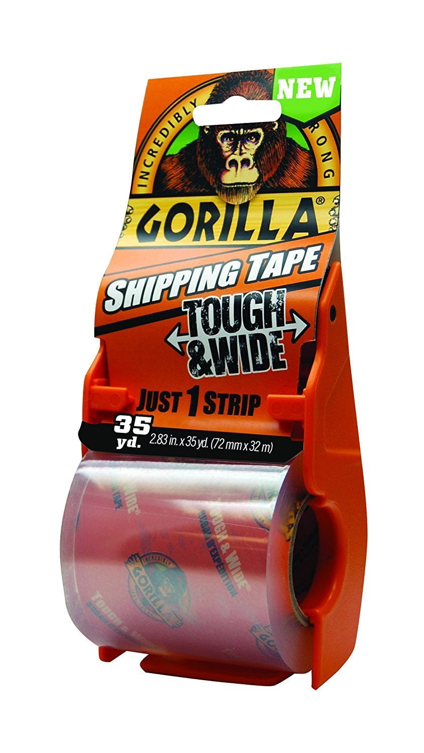 Gorilla Packing Tape Tough & Wide with Dispenser for Moving, Shipping