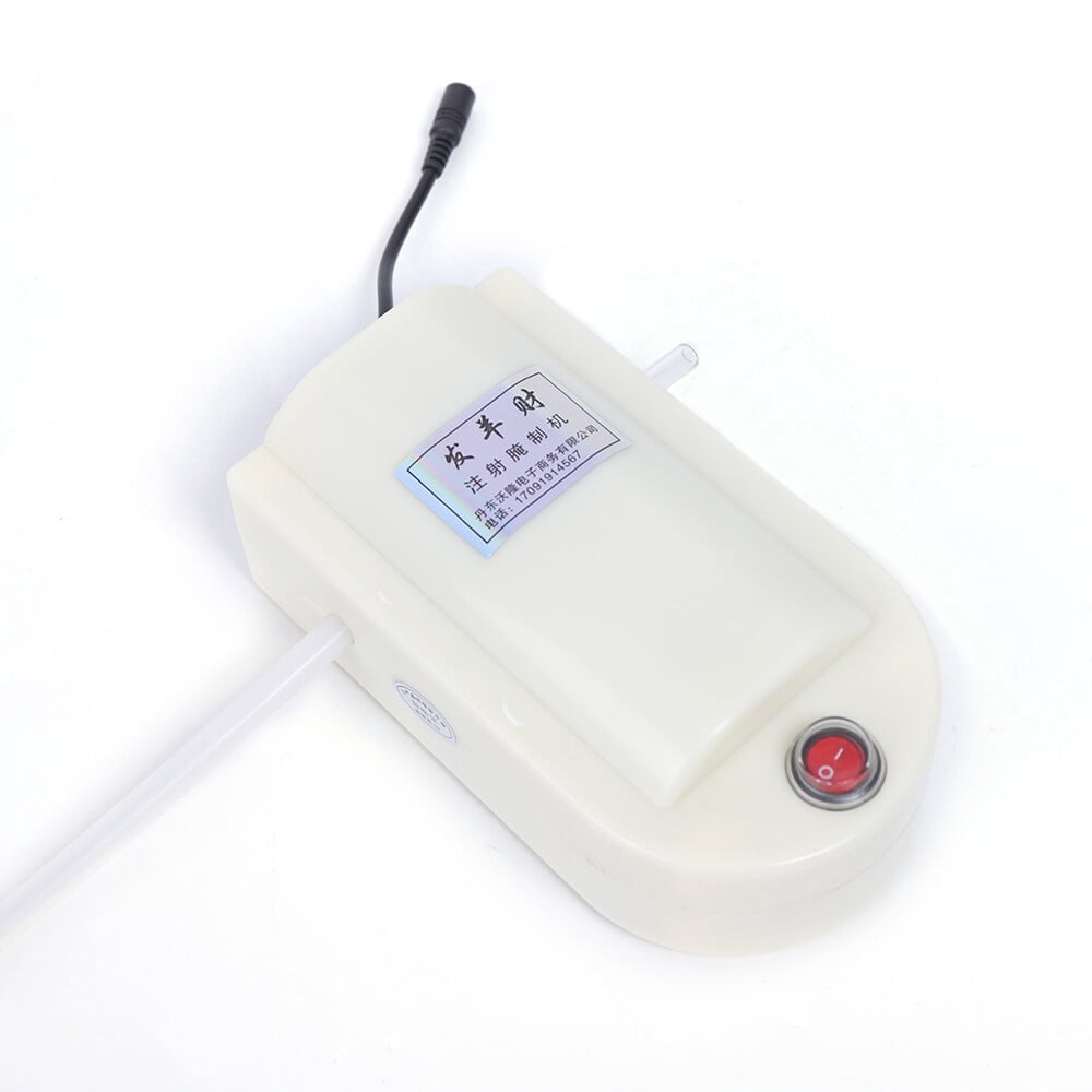 Electric Double Pump Gun Meat Saline Syringe Meat Processor Injector 10 Needles for Kitchen