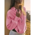 thumbnail image 6 of Women’s Half Zip Hoodies Casual Long Sleeve Front Pocket Sweatshirts Pullover Tops Fall Outfit, 6 of 10