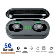 Kognole Wireless Bluetooth 5.0 Earbud with Micro mic for iPhone Samsung Android (Black)