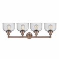thumbnail image 2 of 616-4W-AC-G74 Innovations Lighting Bell - 4 Light Bath Vanity In Industrial Style-10 Inches Tall and 33.5 Inches Wide-Antique Copper Finish-Seedy, 2 of 2