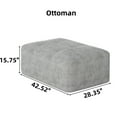 thumbnail image 6 of Modern Oversized Modular Sectional Sofa with 2 Ottoman and 2 Seat,Sparkling Chenille Fabric Soft Cushion Sofa with 4 Pillows,4 Pcs Diy Combination Tufted Sofa,No Assembly Required (Blue), 6 of 12