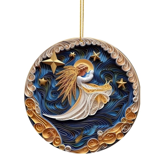 MMJ Christmas Wall Decor Flat Acrylic Sign Hanging Ornament Home Holiday Decoration 3.94in