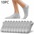 thumbnail image 2 of Alkepwun No Show Socks 10pc Unisex Lightweight Breathable Ankle Low Cut Casual Socks Assorted Solid Pack Soft Non Slip Moisture Wicking Athletic Running Yoga Socks, 2 of 8