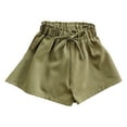 thumbnail image 2 of Odeerbi 1-8 Años Niñas Verano Algodón Lino Pantalones Cortos de Pierna Ancha Color Sólido Lindo Ocio Frenulum Pantalones Cortos, 2 of 6