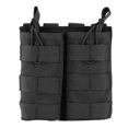 thumbnail image 1 of Nylon Open Top Molle Double Magazine Drop Pouch With Bungee System (Black), 1 of 2