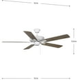 thumbnail image 2 of AirPro 52 in. White 5-Blade AC Motor Transitional Ceiling Fan, 2 of 2