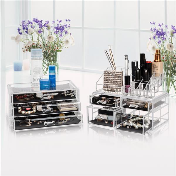 Clearance Clear Makeup Organizer For Vanity Countertop Makeup