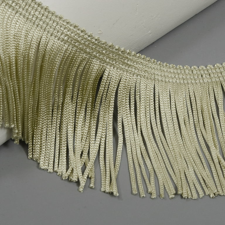 Trims By The Yard 4 Chainette Fringe Trim, Polyester-Made Decorative  Fringe Trim, For Costumes, Uniforms, Home Decor, and Party Decorations,  Washable