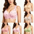 thumbnail image 2 of NIEWTR Women Full Figure Front Closure Wirefree Back Support Posture Bra | Plus Everyday Bras,for Large Bust(Light Purple,42), 2 of 8
