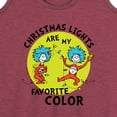 thumbnail image 3 of The Cat in the Hat - Christmas Lights Are My Favorite Color - Women's Racerback Tank Top, 3 of 5