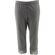 Dennis Basso Luxe Crepe Pull-On Ankle Pants Lace Women's A377146