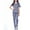 Pewter Gray, variant on Dagacci Medical Uniform Women's Fitted Y Neck Natural Stretch Scrub Set (Pewter Gray,XXL)