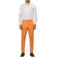 thumbnail image 2 of INSPIRE CHIC Men's Dress Plaid Slim Fit Flat Front Business Checked Trousers 30 Yellow, 2 of 6