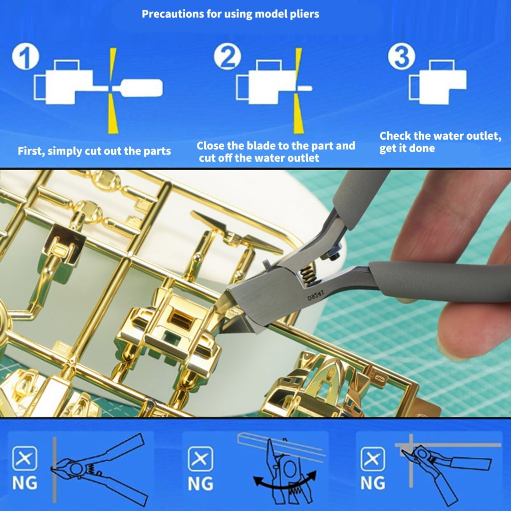 Zeiwohndc Spring Loaded Flush Cutters Adjustable Stopper For Crafts Jewelry Wire Cutting