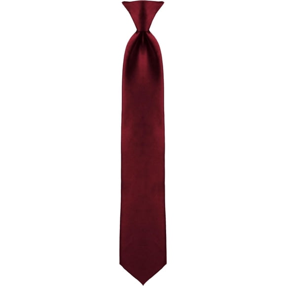 Premium Clip on Ties for Men - Premium Black Solid Color Clip on Tie Burgundy Regular - 20 inch to enhance your experience