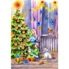 jingyuKJ 11CT Printed Full Cross Stitch Handcraft Christmas Artwork Wall Decoration