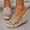 White, variant on WILLBEST Slippers Womens Summer New Fish Mouth Thick Soled Wedge Heeled Slippers for Women Retro Rhinestone Hollow Outer Wear Large Size Sandals and Slippers