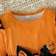 thumbnail image 5 of TBWNWG Halloween Girls Bodysuits Baby Romper with Double Layer Skirt Pumpkin Bat Print for and Toddlers Stretchable Comfortable Outfit,Sizes 3-6 Months, 5 of 8