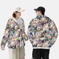 thumbnail image 4 of Daiia Rose Flowers UPF 50+ Sun Protection Hoodie Jacket Lightweight Long Sleeve Sun Shirt for Women Men with Pocket Hiking Outdoor-X-Large, 4 of 7