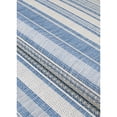 thumbnail image 6 of 2' x 3.5' Blue Striped Rectangular Area Throw Rug, 6 of 6