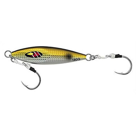 UPC: 0043178043196 | Daiwa MRS220G13 Mr. Slow Metal Jig Color: Goggle Eye  7 3/4 oz.  Hook