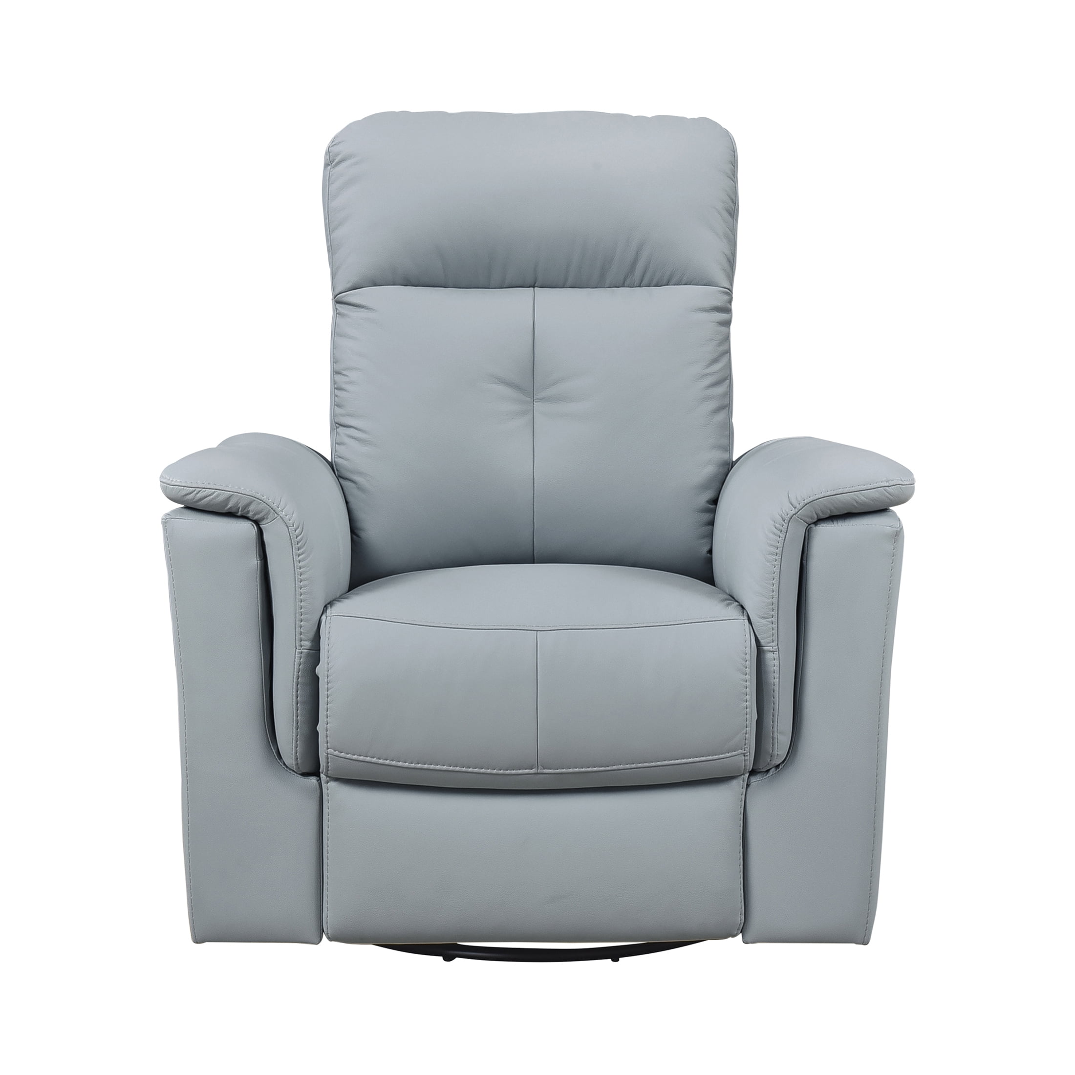 OakvillePark Willowmar Leather Match Swivel Glider Recliner Chair, Blue