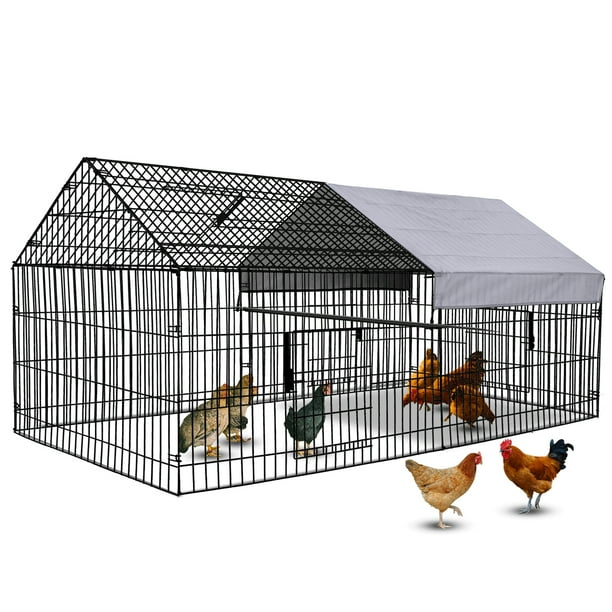 Suchown Chicken Coop, 87''x40'' Large Metal Chicken Run Cage House
