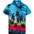 thumbnail image 5 of Camisas hawaianas con estampado de cocoteros para playa, camisas de moda para vacaciones en Hawái con estampado 3D para hombres, ropa de calle, blusa con solapa Y2k, 5 of 5