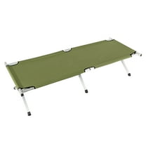 Veryke Portable Folding Camping Cot with Carrying Bag - Army Green